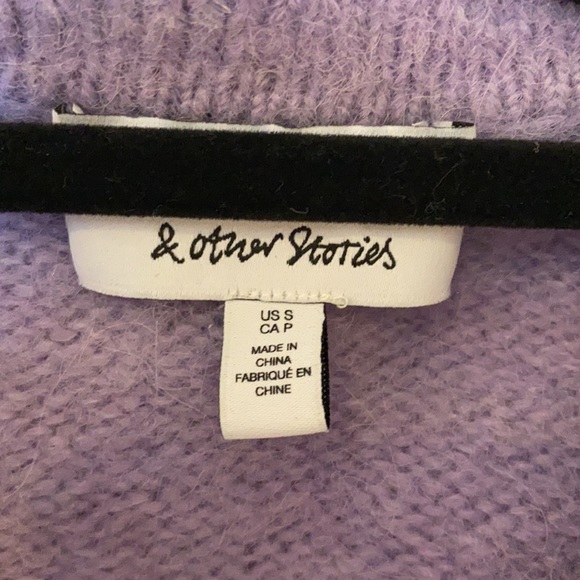 & other stories Wool blend tortoise button cardigan small - Picture 6 of 7